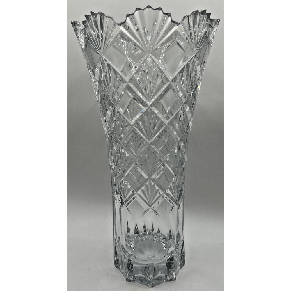 Mikasa Viceroy Flare Crystal Vase 14in U259